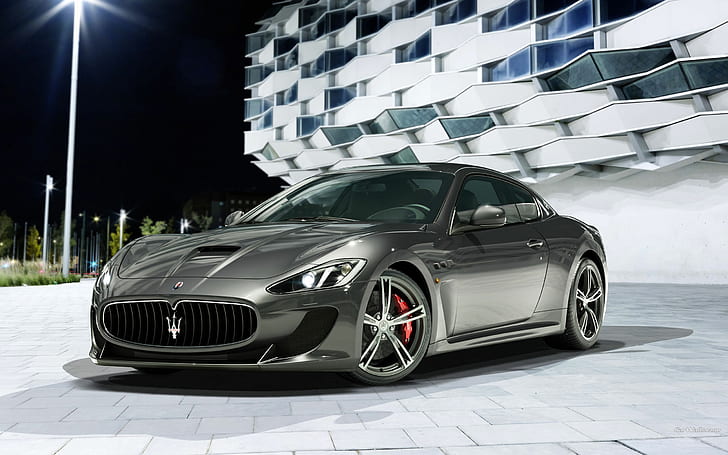 Maserati Granturismo Night HD, gray maserati gran turismo, cars, HD wallpaper
