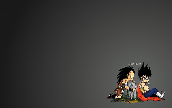 Dragon Ball Goku and Vegeta illustration, copy space, studio shot, HD wallpaper