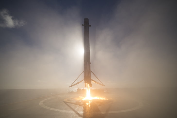 SpaceX, Iridium-1 Landing, rocket, sky, sun, no people, nature