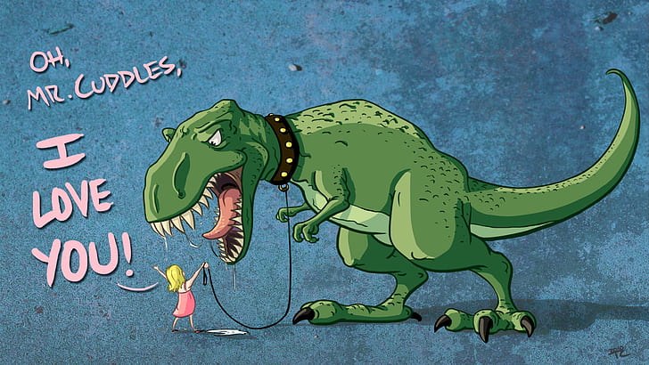 HD wallpaper: cartoons dinosaurs children funny leash tyrannosaurus rex  1920x1080 Entertainment Funny HD Art | Wallpaper Flare