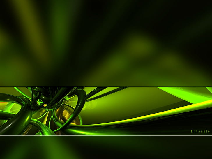 Entangle Abstract, green and black entangle illustration, Best s, HD wallpaper