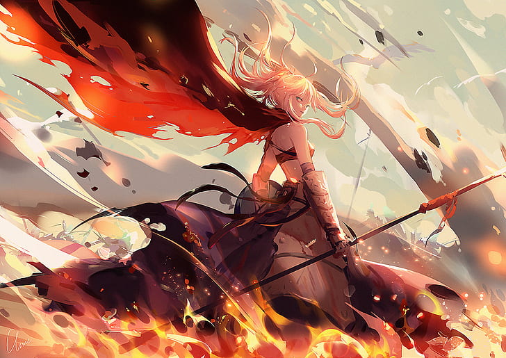 Fate Series, Fate/Grand Order, Saber (Fate Series), Saber of Red (Fate/Apocrypha)