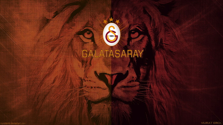 Galatasaray logo, Galatasaray S.K., text, representation, human representation, HD wallpaper