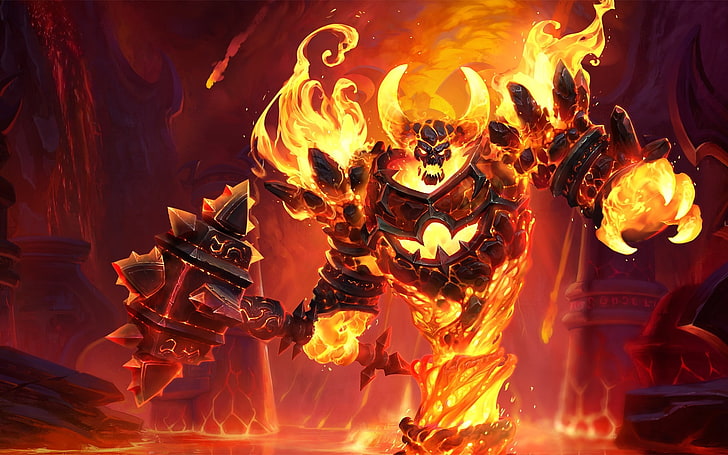 Ragnaros heroes of the storm-2017 Game HD Wallpape.., burning