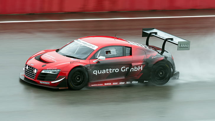 Audi R8 LMS ultra sports car in the race