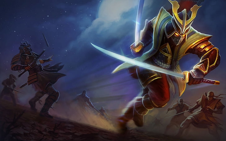 League Of Legends Warlord Shen illustration, warrior, fantasy art, HD wallpaper