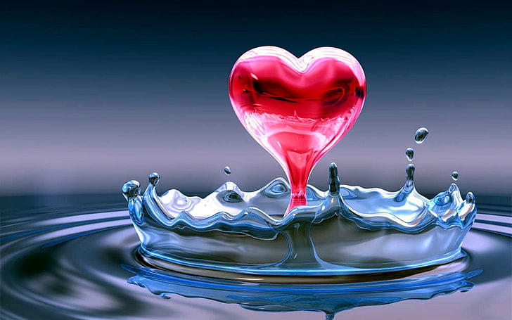HD wallpaper: water water drops hearts water heart splashes 1920x1200 Nature  Water HD Art | Wallpaper Flare