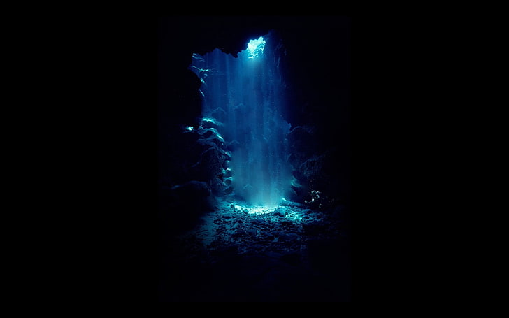 1082x1922px Free Download Hd Wallpaper Blue Cave Underwater Sea Black Background Indoors Dark Nature Wallpaper Flare