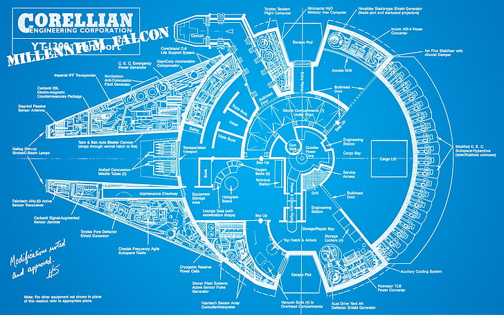 star wars blueprints millenium falcon 1680x1050  Video Games Star Wars HD Art, HD wallpaper