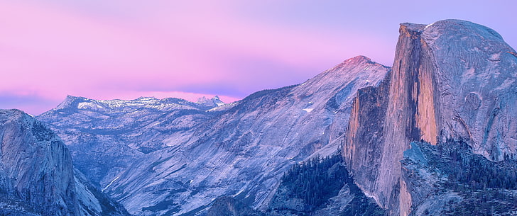 brown mountain, landscape, Half Dome, Yosemite National Park, HD wallpaper