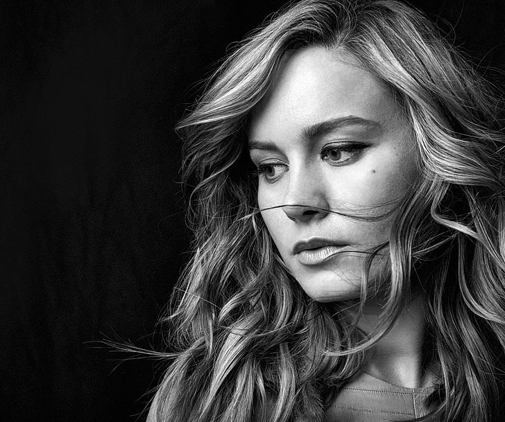 HD wallpaper: Celebrity, Brie Larson, Actress, American, Black & White |  Wallpaper Flare