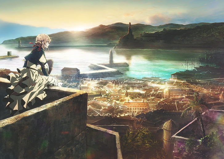 Anime, Violet Evergarden, Violet Evergarden (Character), water, HD wallpaper