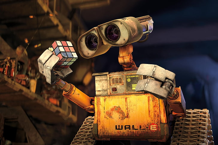 Wall E, Movie, Wall·E, Robot, Rubik's Cube, industry, machinery, HD wallpaper