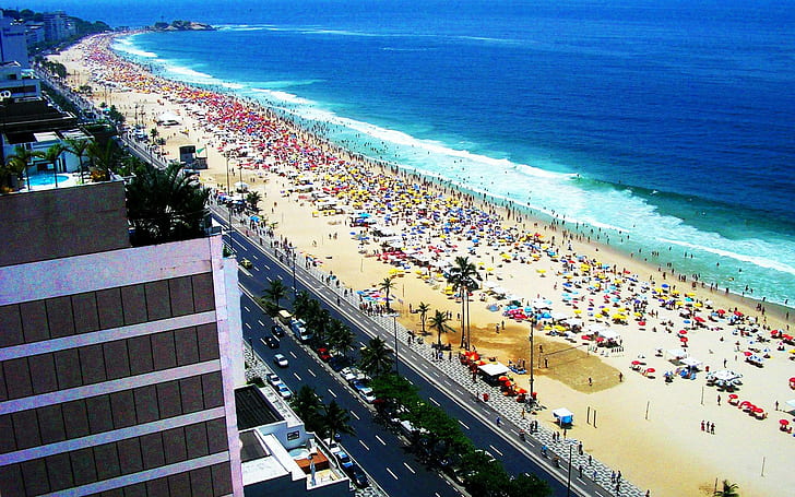 Cityscapes Architecture Buildings Brazil Rio Janeiro Cities Copacabana Desktop Backgrounds, HD wallpaper