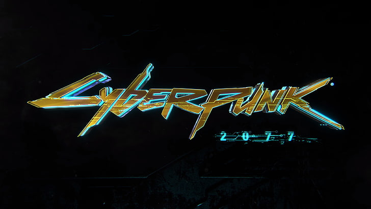 Cyberpunk 2077, typography, video games, neon, illuminated, HD wallpaper