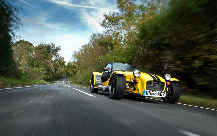 2013 Caterham Supersport R, yellow and black coupe, cars, other cars, HD wallpaper