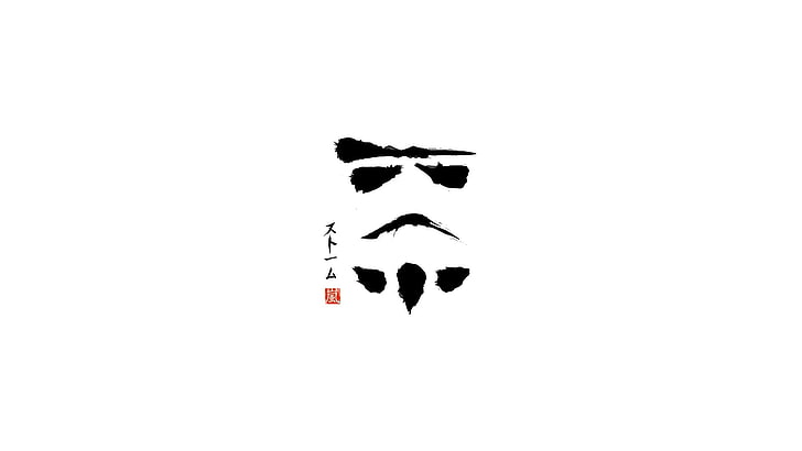 Star Wars Stormtrooper vector art, minimalism, symbol, illustration, HD wallpaper