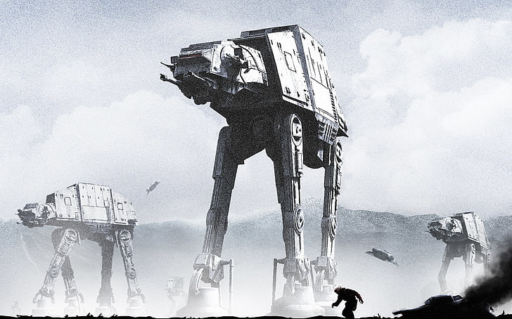 robot, star wars, art, walker, The Empire Strikes Back, Star Wars: Episode V - The Empire Strikes Back, HD wallpaper