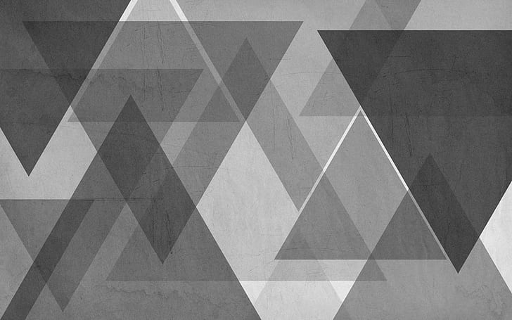 Triangles Gray Grey Abstract HD, digital/artwork, HD wallpaper