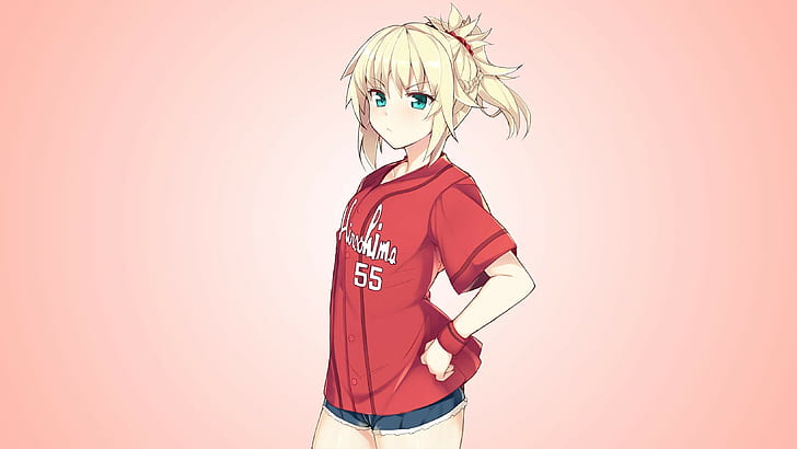 Fate Series, Saber of Red, blond hair, studio shot, indoors