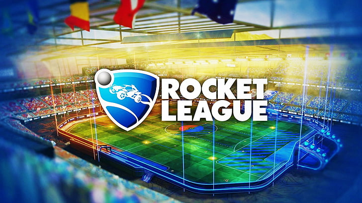 rocket, rocketleague, car, racing simulators, video games, stadium, HD wallpaper