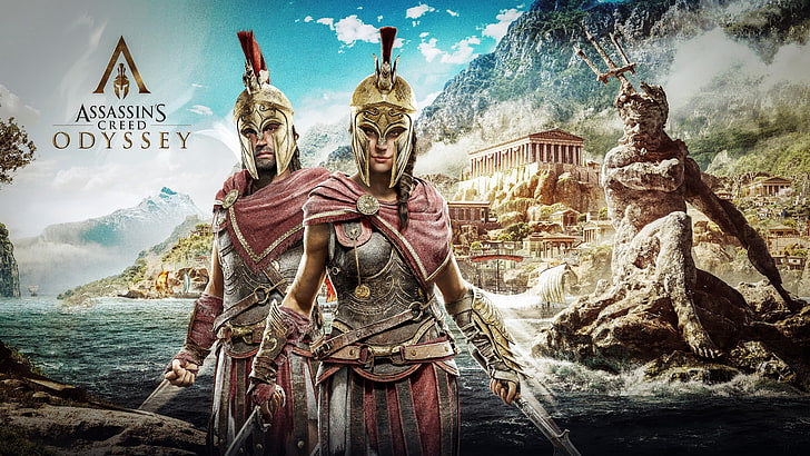 Assassins Creed: Odyssey, Alexios, Kassandra, 4K, 8K, HD wallpaper