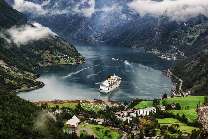 white sailship on body of water, norway, norway, Top 10, europe