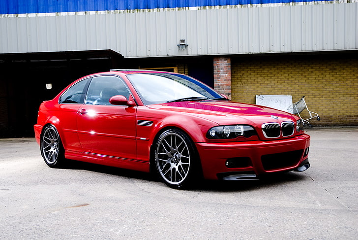 Hd Wallpaper Red Bmw E46 Coupe The Building Truck Chipiona Wall Sports Coupe Wallpaper Flare
