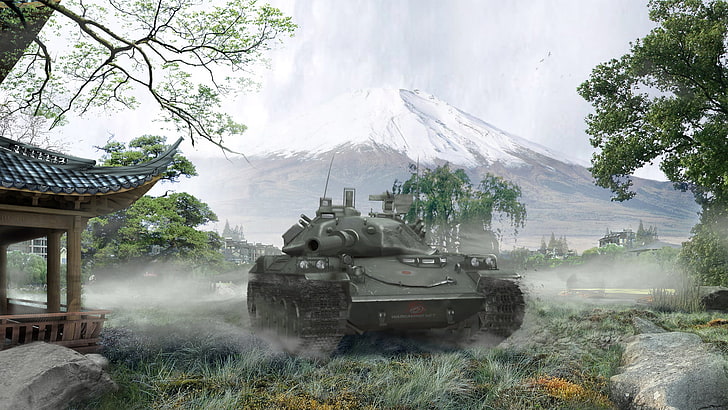 grey battle tank, Japan, tanks, WoT, World of Tanks, Wargaming.Net HD wallpaper