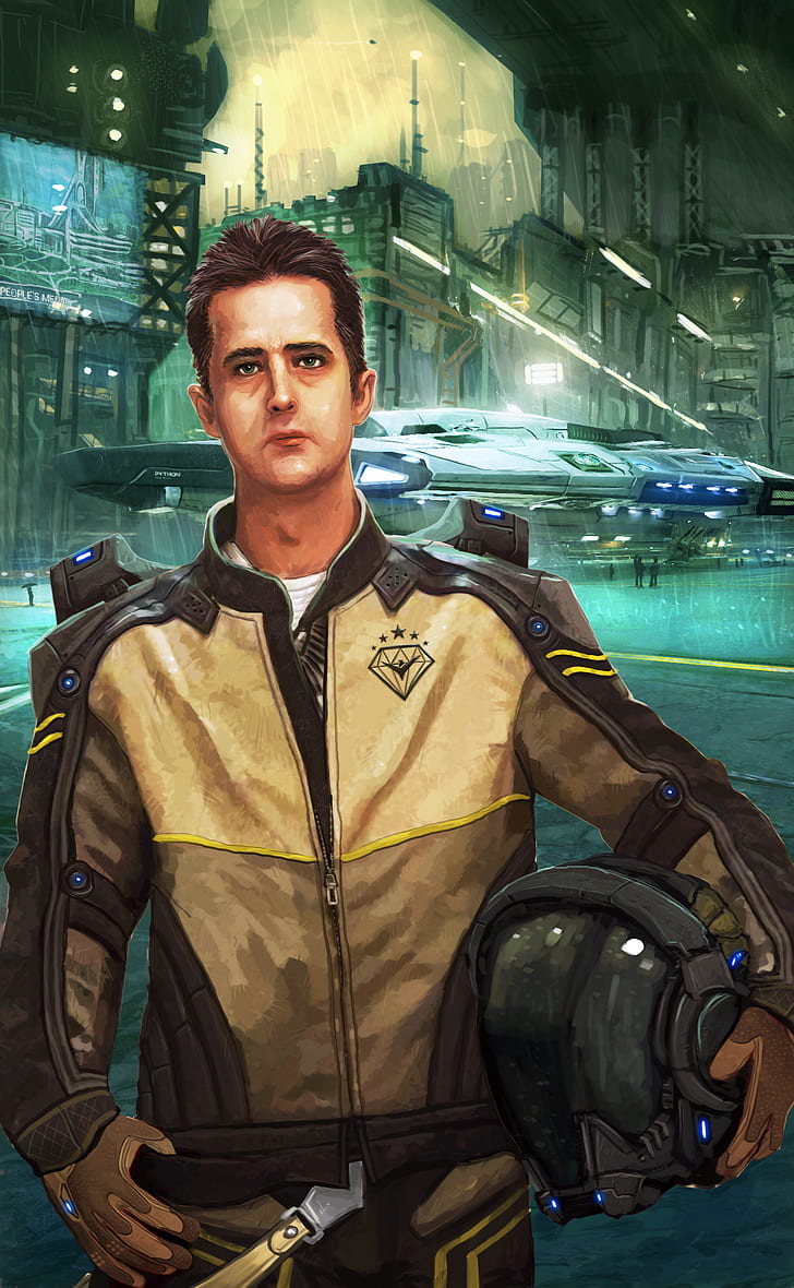 Kev-Art, Elite: Dangerous, Commander, imperial guard, pilot, HD wallpaper