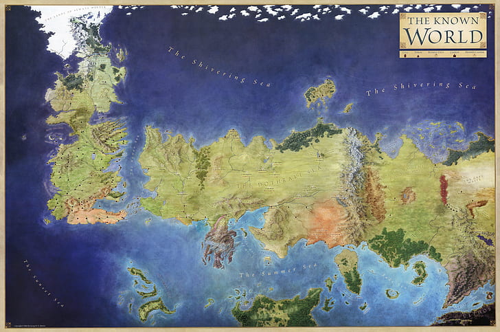 A Song Of Ice And Fire, Backgound, Game Of Thrones, map, Westeros