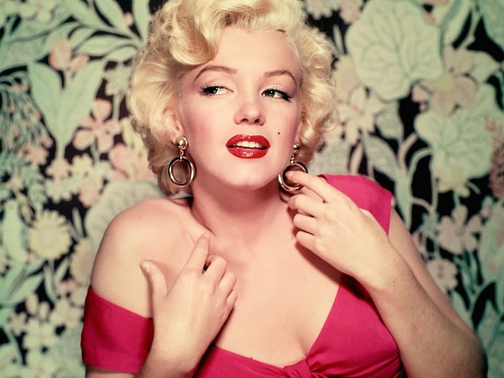 Actresses, Marilyn Monroe, American, Blonde, Earrings, Girl, HD wallpaper