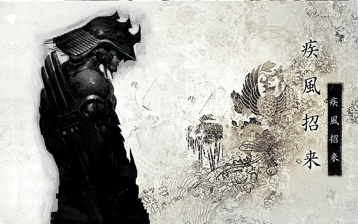 samurai, representation, art and craft, creativity, human representation, HD wallpaper