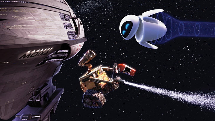 HD wallpaper: movies, Pixar Animation Studios, robot, spaceship, stars, WALL ·E | Wallpaper Flare