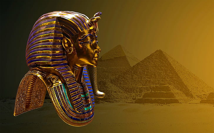 HD wallpaper: Ancient, Desert, digital art, egypt, mask, pharaoh, pyramid |  Wallpaper Flare