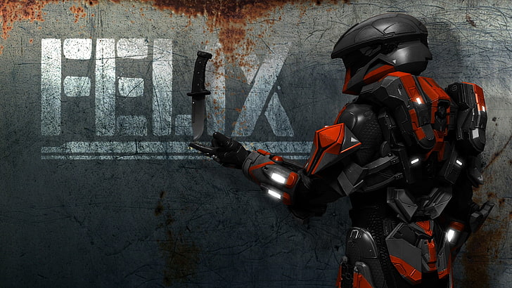 red and black Felix wallpaper, Red vs. Blue, security, weapon