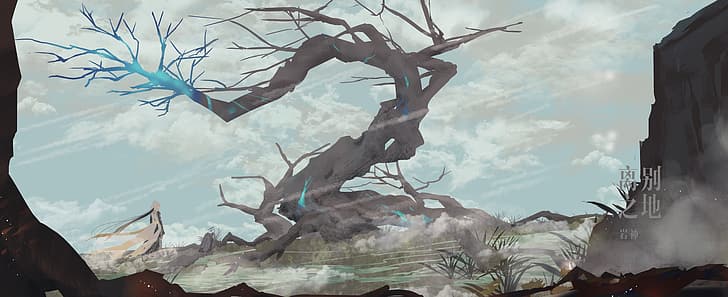 Genshin Impact, Zhongli (Genshin Impact), landscape, HD wallpaper