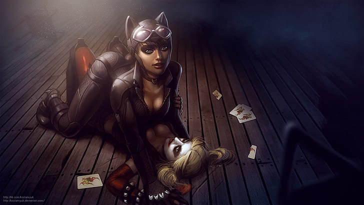 Injustice, Injustice: Gods Among Us, Catwoman, Harley Quinn, HD wallpaper