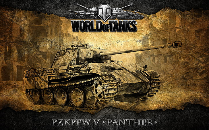 World of Tanks illustration, WoT, German, medium tank, Pzkpfw V Panther HD wallpaper