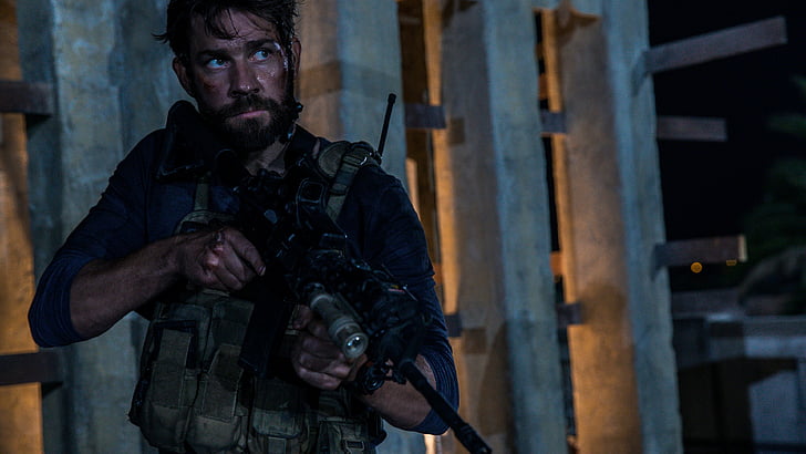 man holding modern rifle, 13 Hours: The Secret Soldiers of Benghazi
