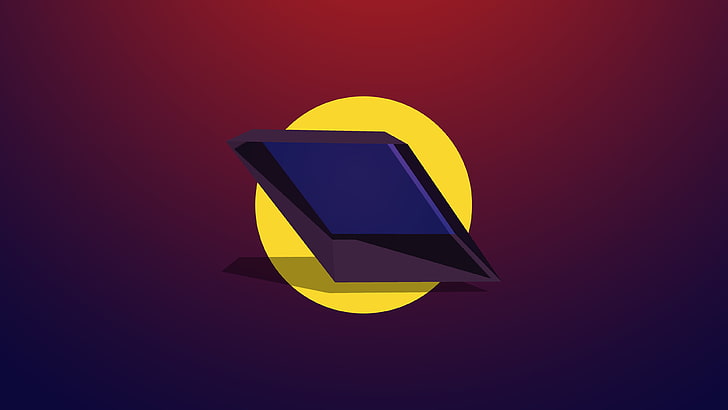 black and yellow logo logo, abstract, gradient, geometry, byrotek