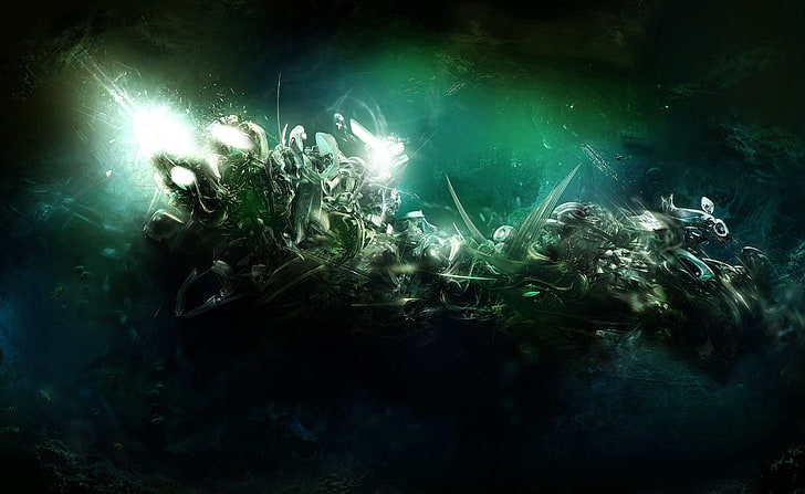 Alien Underwater, scifi character digital wallpaper, Artistic