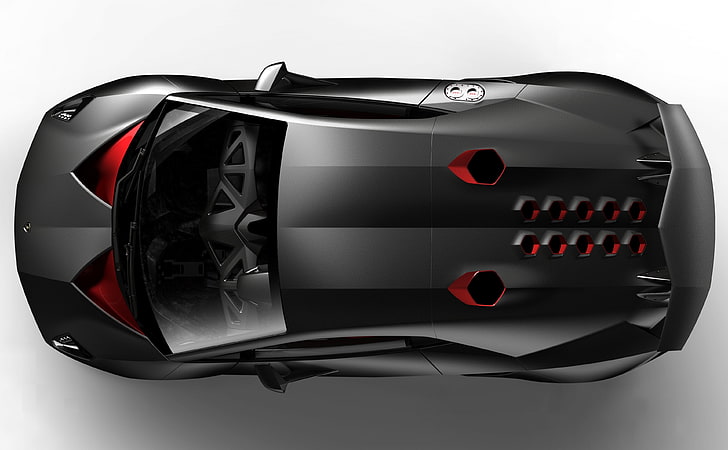 Lamborghini Sesto Elemento, black and red sports car, Cars, technology, HD wallpaper