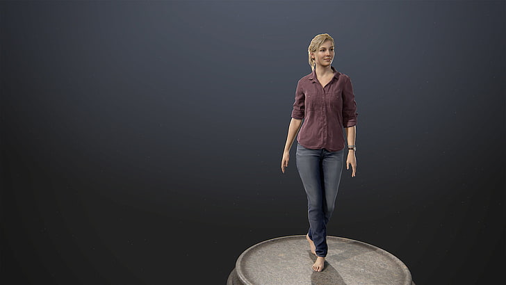 women's brown dress shirt, Uncharted 4: A Thief's End, Elena fisher