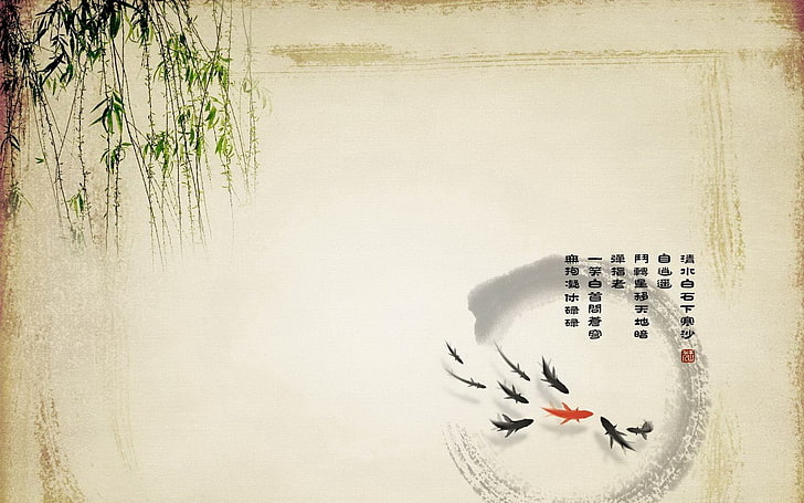 koi, artwork, fish, no people, wall - building feature, art and craft, HD wallpaper