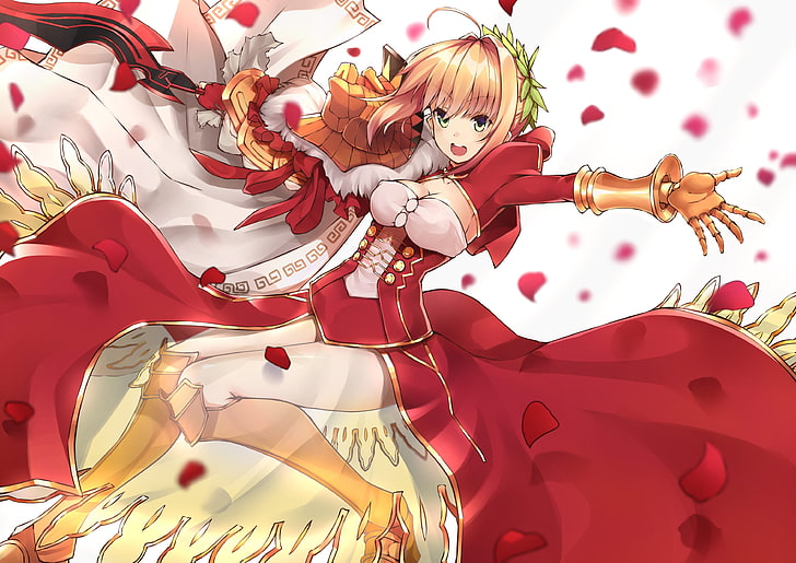 anime, anime girls, Fate/Extra, Fate/Stay Night, Saber Extra, HD wallpaper
