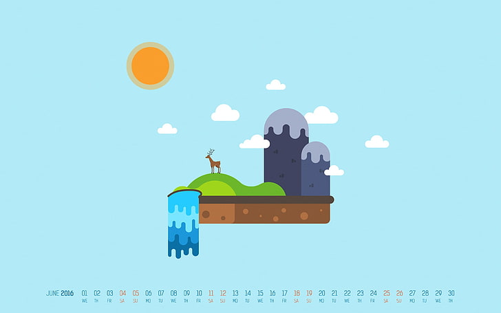 HD wallpaper: Happy Solstice-June 2016 Calendar Wallpaper, nature, blue,  built structure | Wallpaper Flare