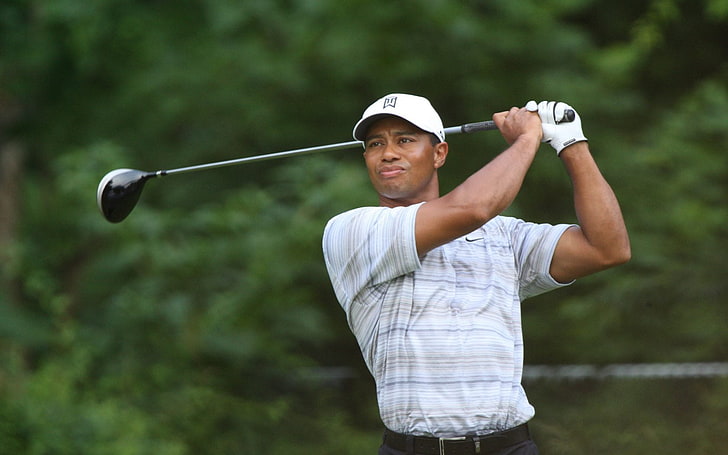 HD wallpaper: Tiger Woods, men's white and black tee shirt, Sports, Golf,  golf ball | Wallpaper Flare