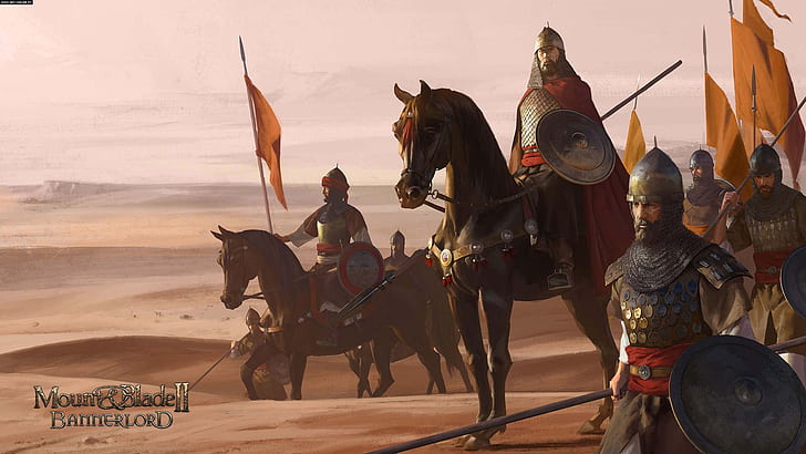 The game, Desert, Horse, Warrior, Soldiers, Art, Mount and Blade, HD wallpaper