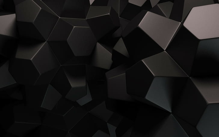 simple, black background, geometry, dark, abstract, digital art, HD wallpaper